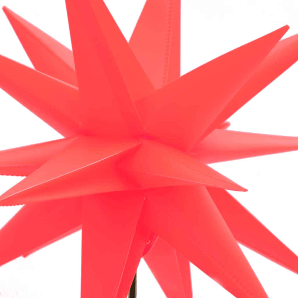 LED Christmas star with ground spike foldable red 57 cm