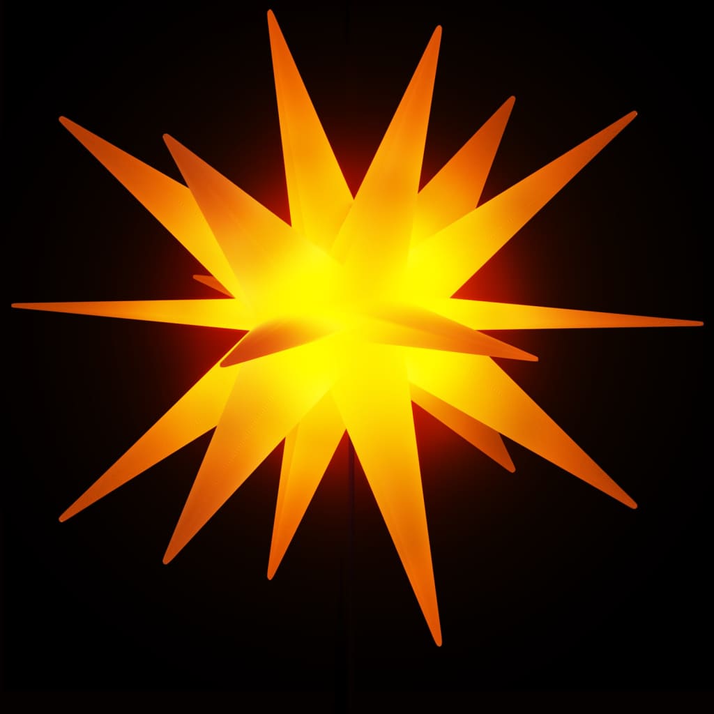 LED Christmas star with ground spike foldable yellow 57 cm