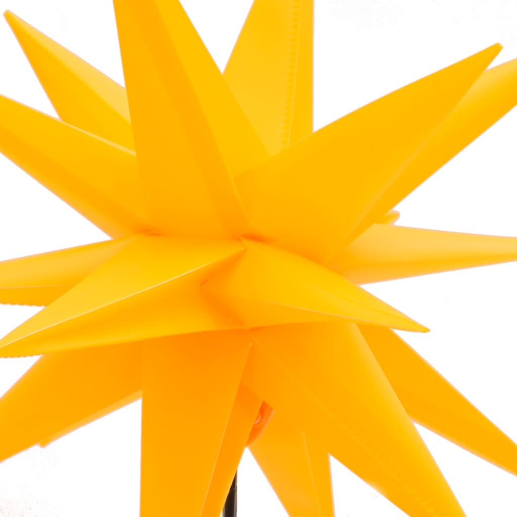 LED Christmas star with ground spike foldable yellow 57 cm
