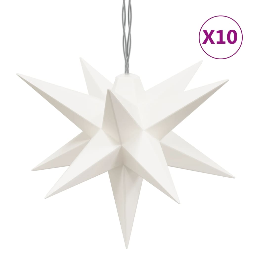 LED poinsettia with 10 LEDs white 10 cm