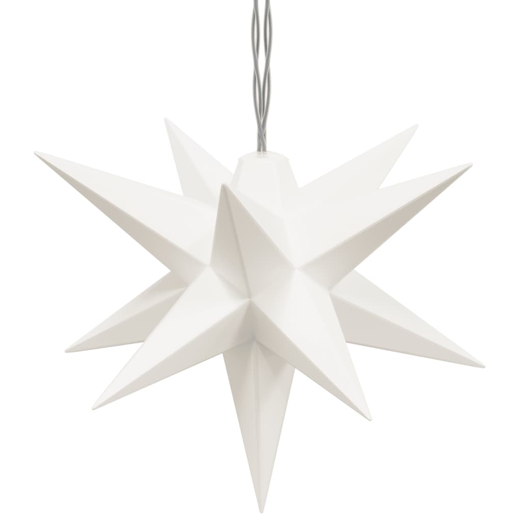 LED poinsettia with 10 LEDs white 10 cm