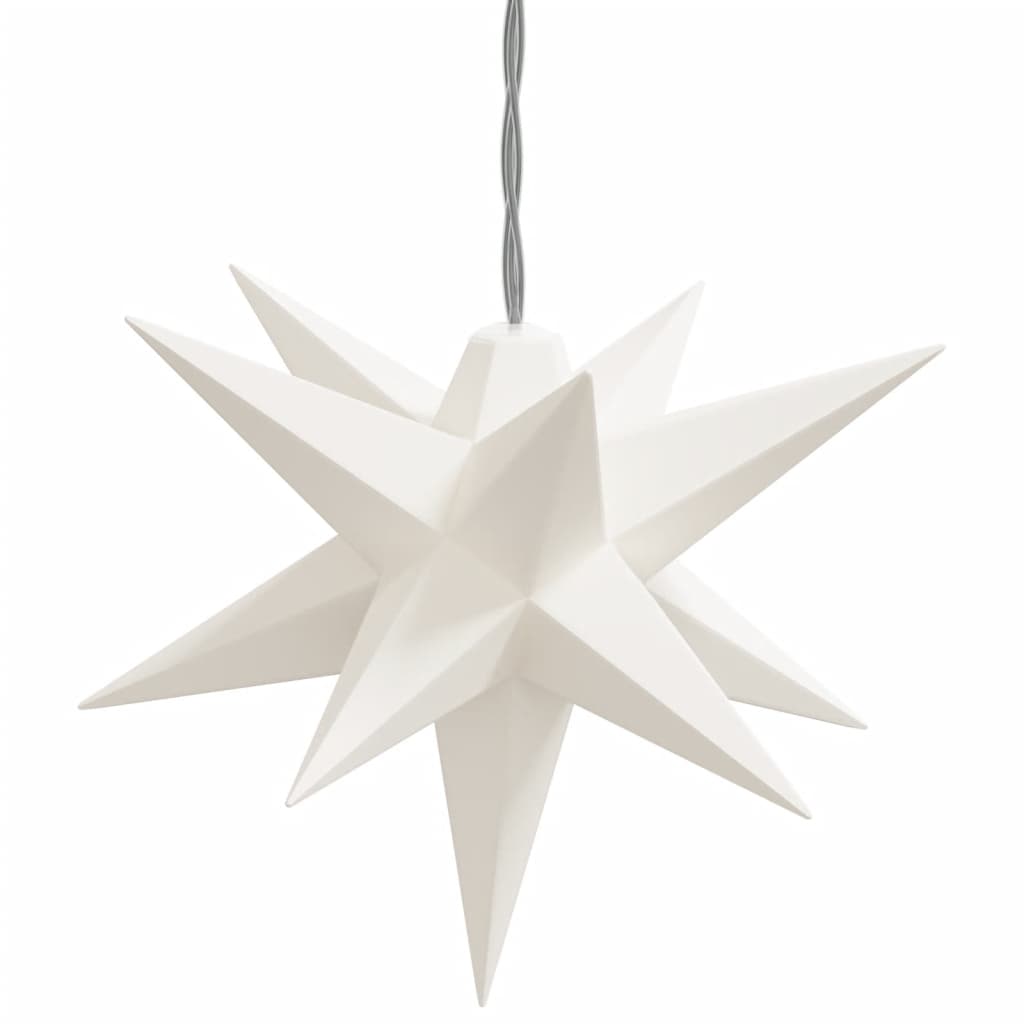LED poinsettia with 10 LEDs white 10 cm