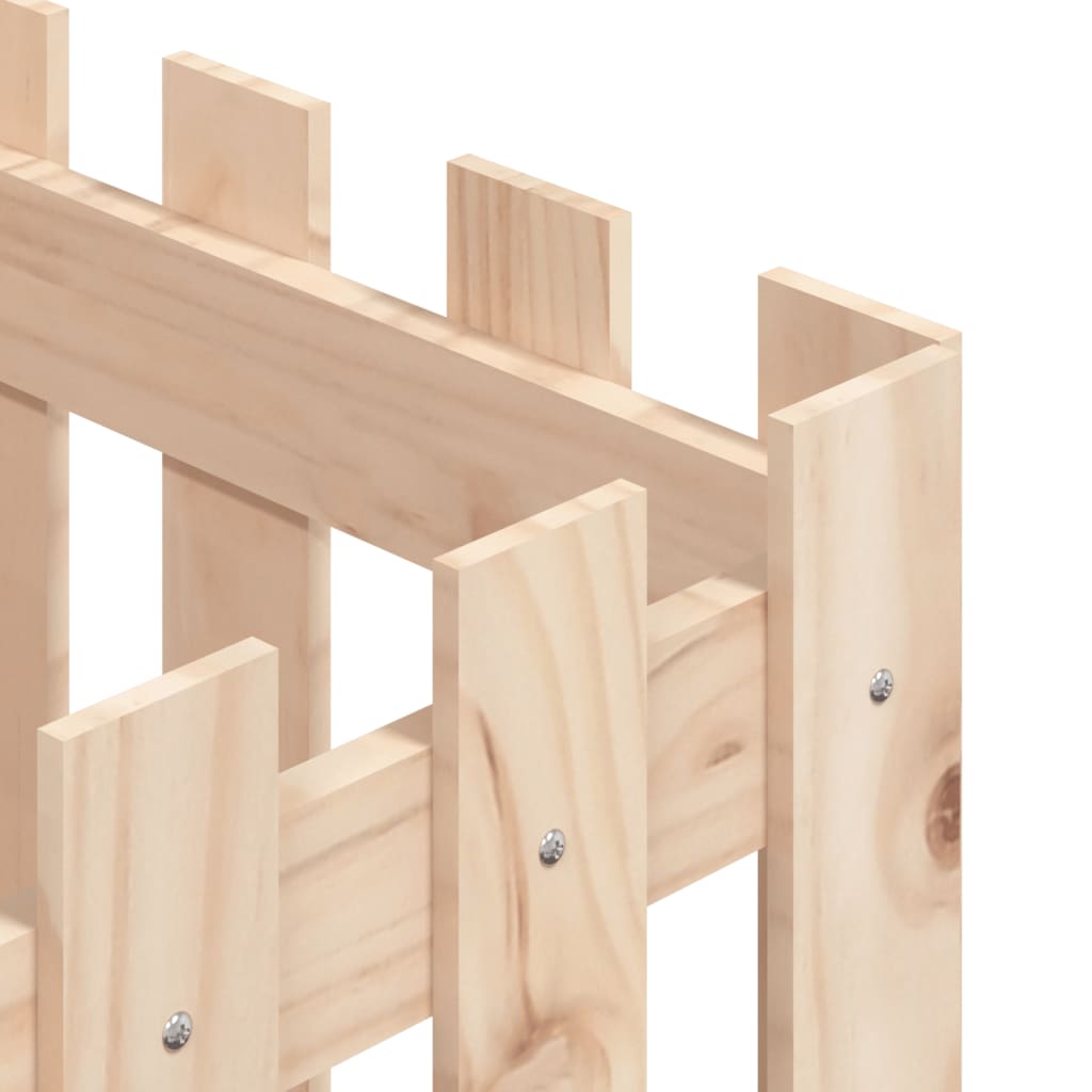 Plant pot picket fence design 40x40x40 cm solid pine wood