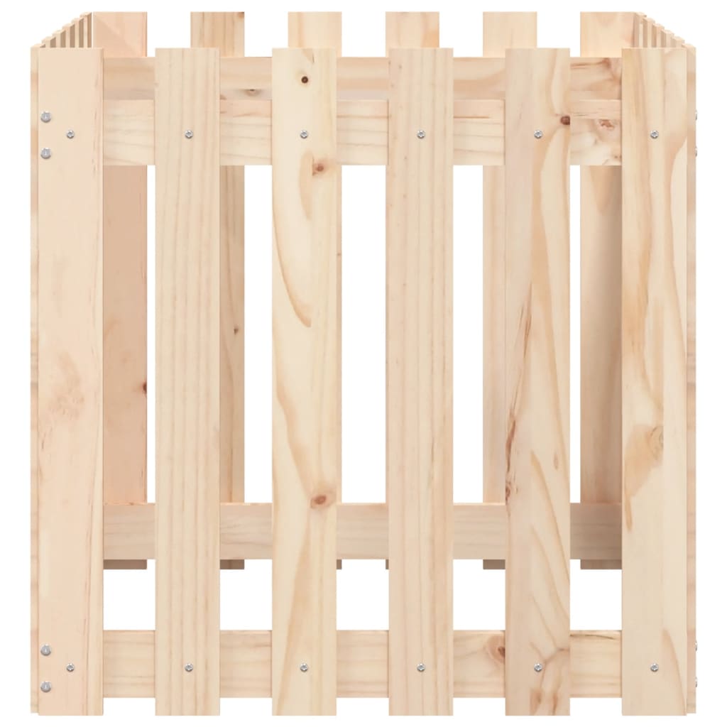 Cache-pot design palissade 60x60x60 cm bois de pin massif