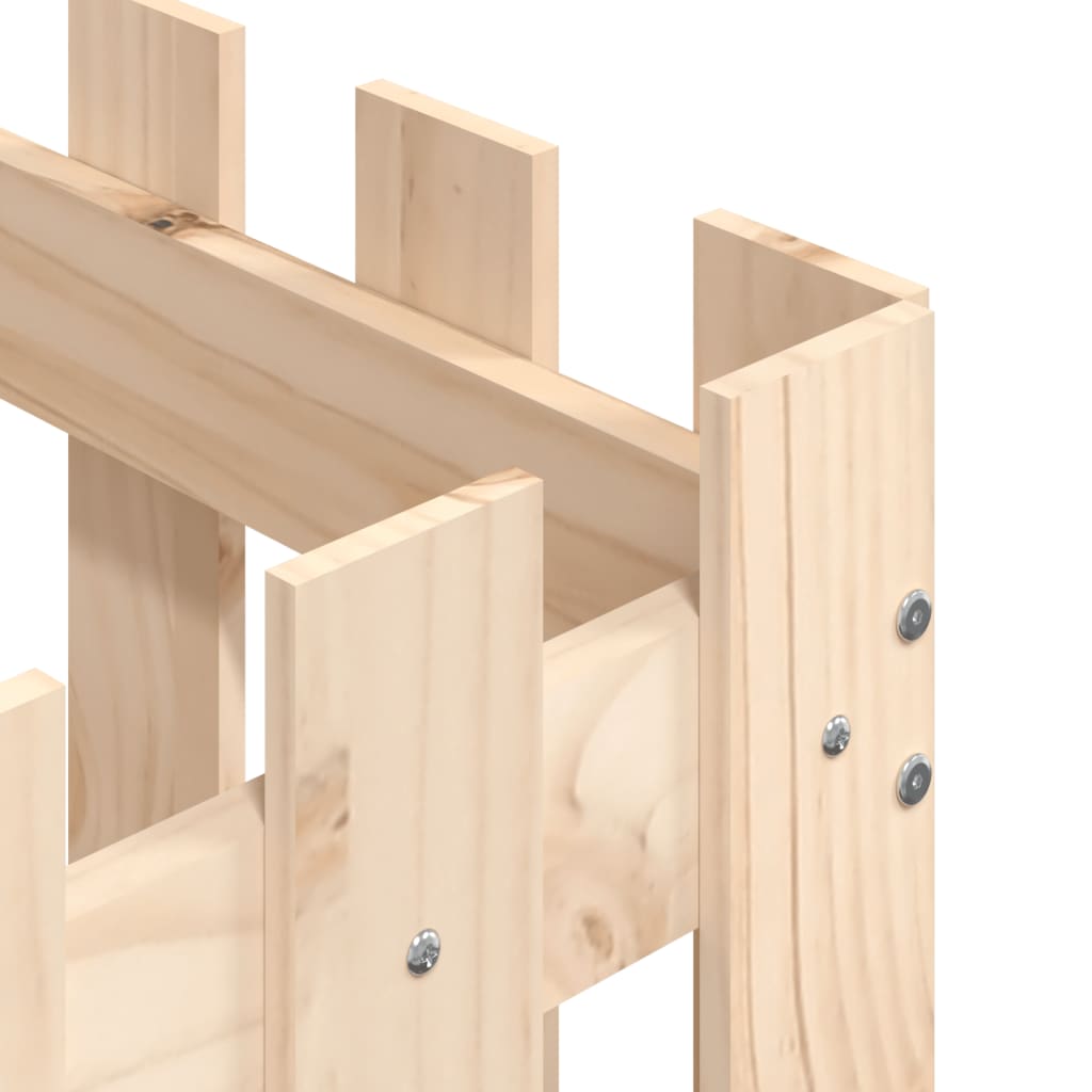 Cache-pot design palissade 60x60x60 cm bois de pin massif