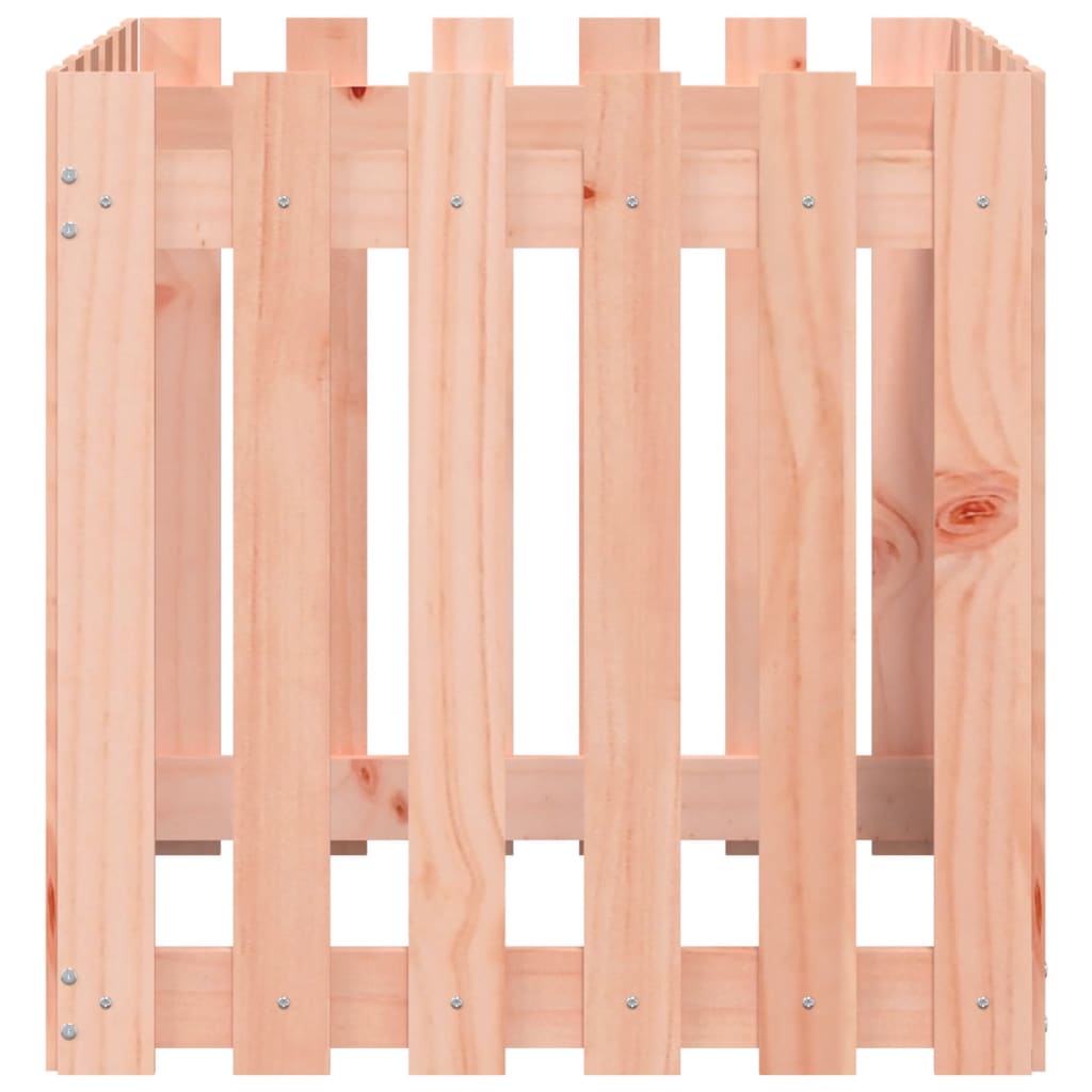 Plant pot picket fence design 60x60x60 cm solid Douglas fir wood