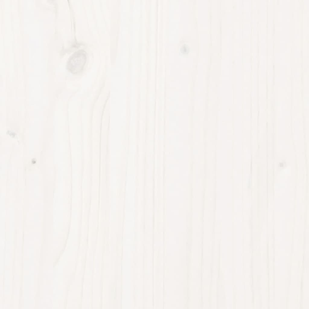 Plant pot picket fence design white 70x70x70cm solid pine wood