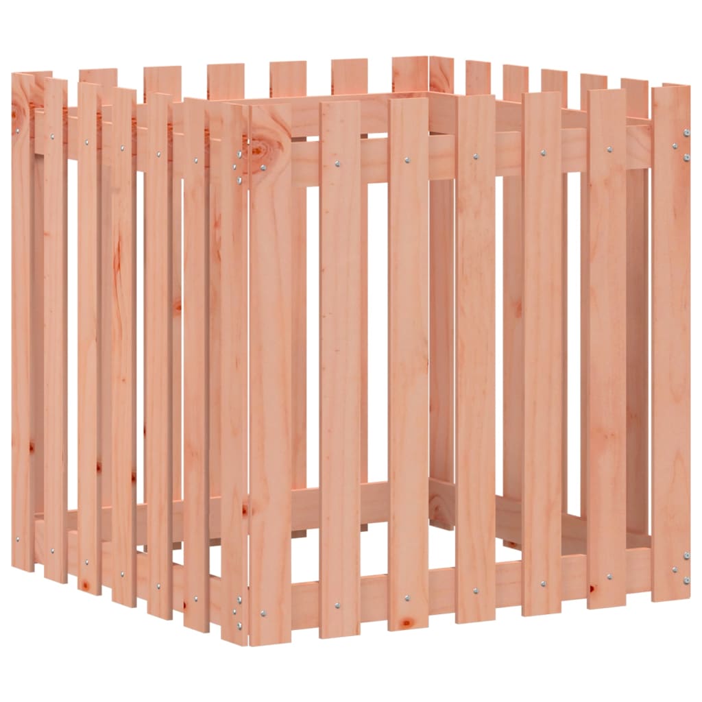 Pot de fleurs design palissade 70x70x70 cm bois de sapin de Douglas massif