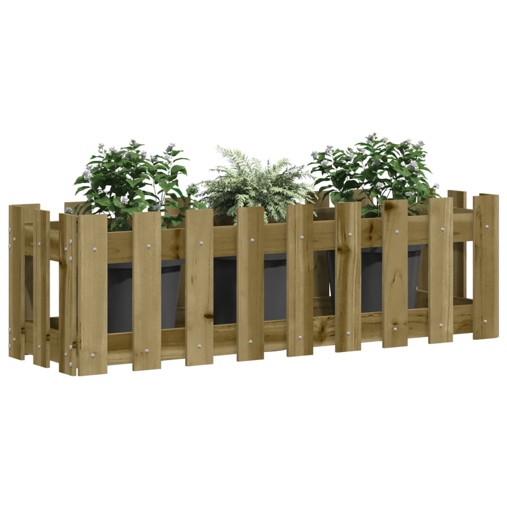 Palissade de lit surélevé design 100x30x30 cm bois de pin imprégné