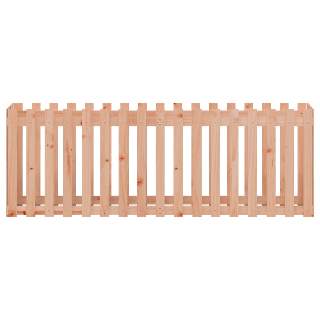 Raised bed picket fence design 200x50x70 cm solid Douglas fir wood