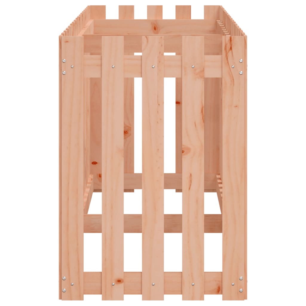Raised bed picket fence design 200x50x70 cm solid Douglas fir wood