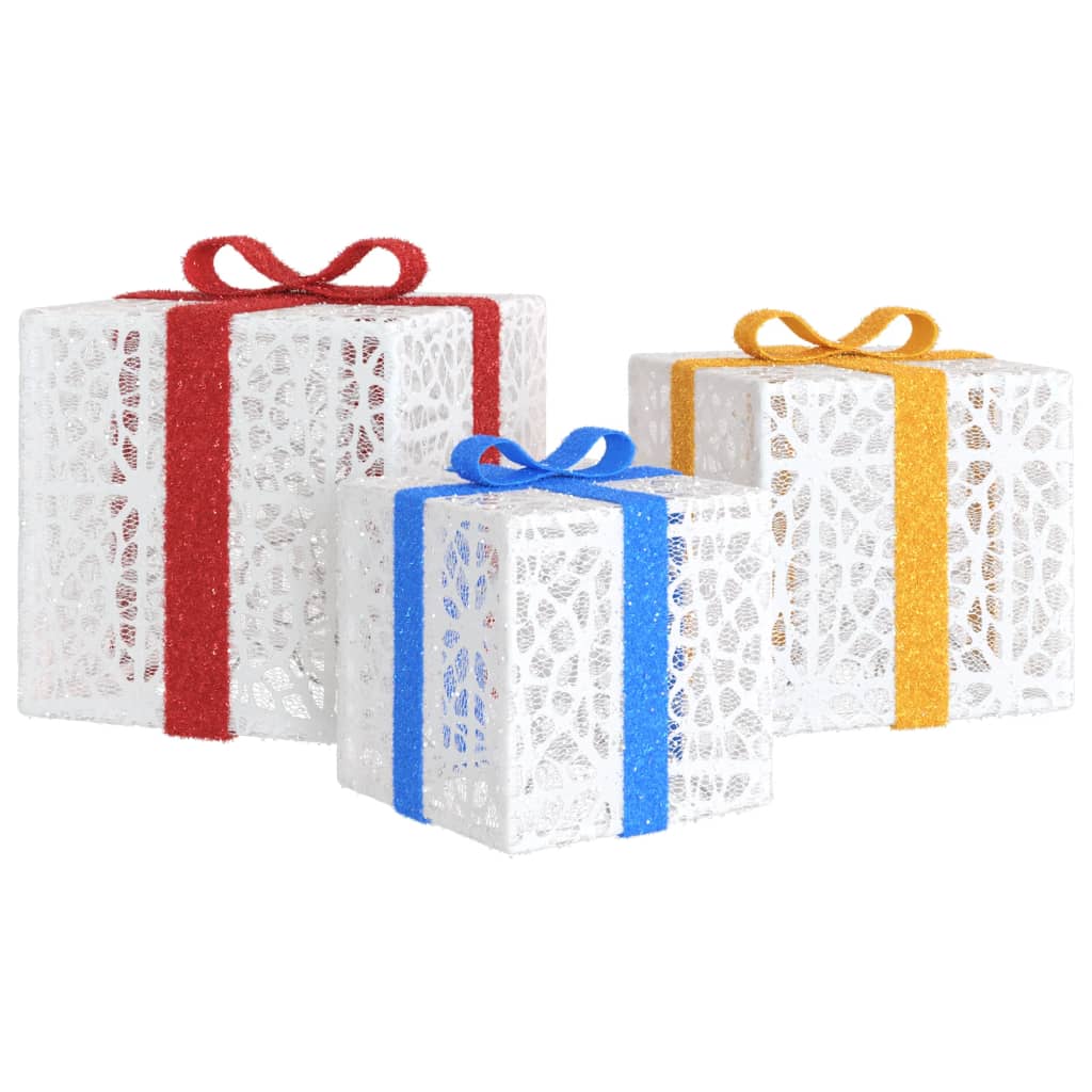 Coffrets cadeaux lumineux 3 pièces 64 LED blanc chaud