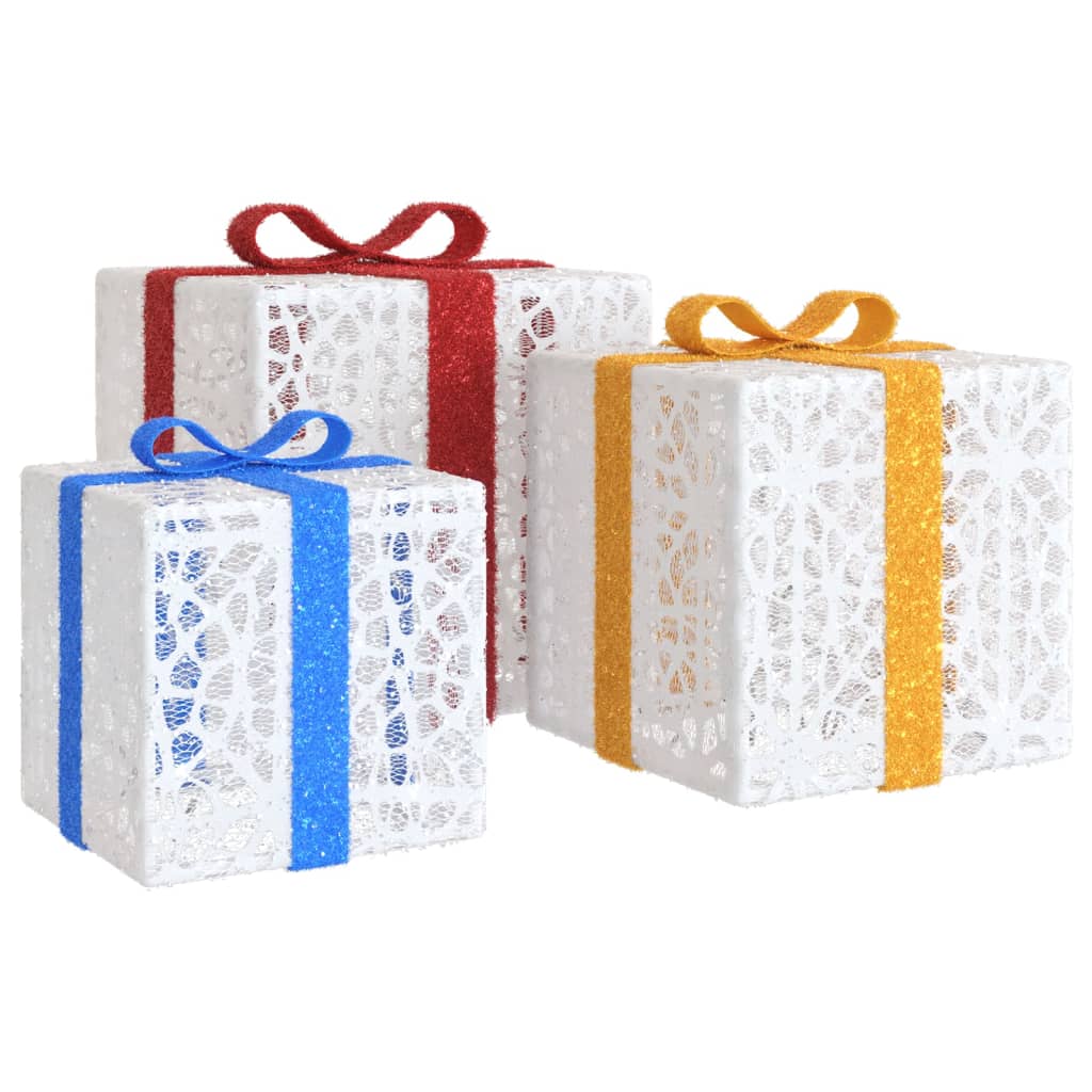 Coffrets cadeaux lumineux 3 pièces 64 LED blanc chaud