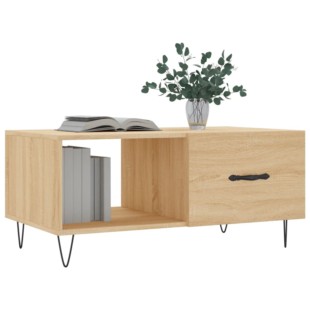 Coffee table Sonoma oak 90x50x40 cm made of wood