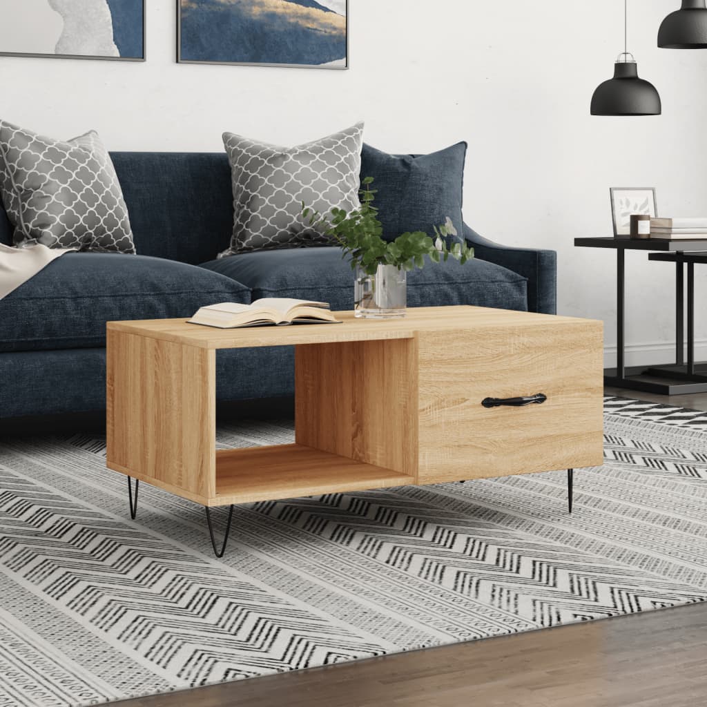 Coffee table Sonoma oak 90x50x40 cm made of wood