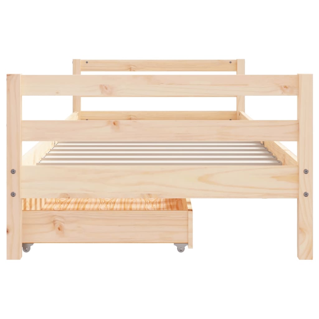 Children's bed with drawers 90x190 cm solid pine wood