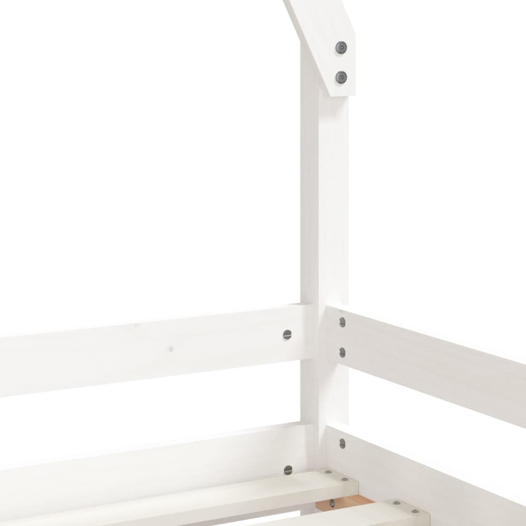 Children's bed white 70x140 cm solid pine wood