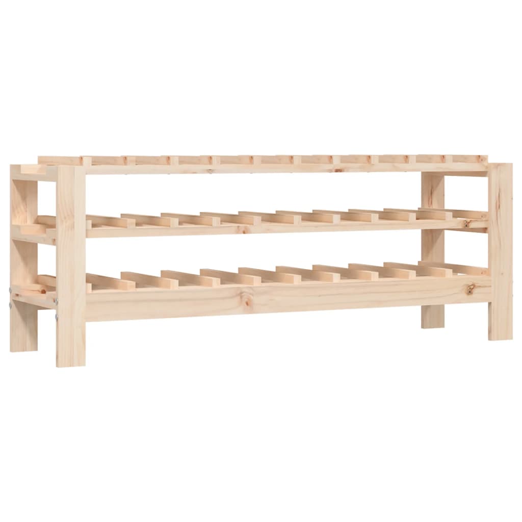 Wine rack 109.5x30x42 cm solid pine wood