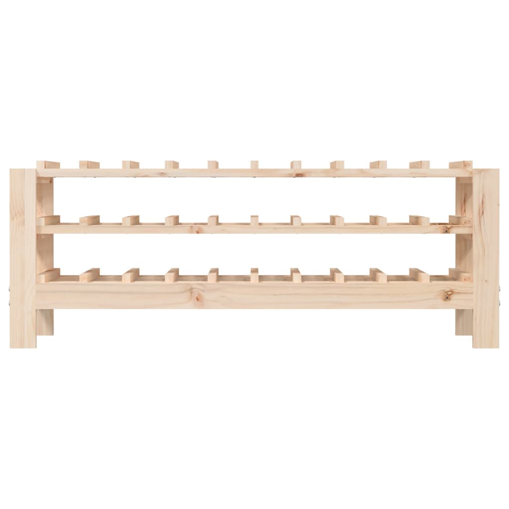Wine rack 109.5x30x42 cm solid pine wood