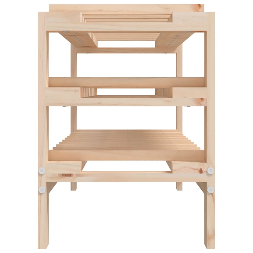 Wine rack 109.5x30x42 cm solid pine wood