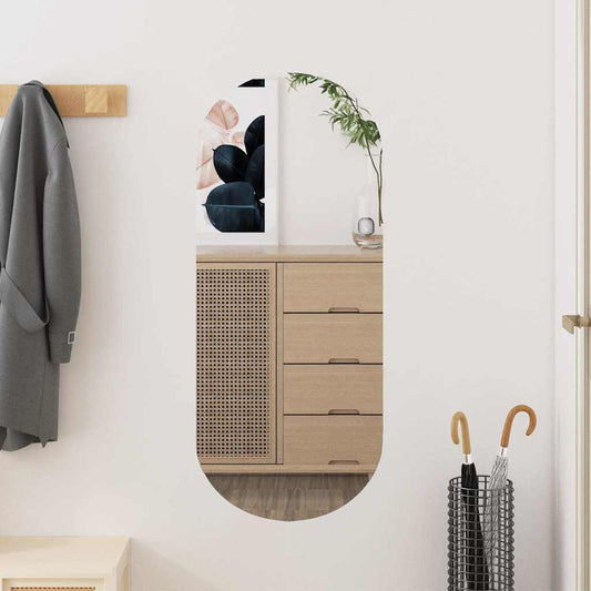 Miroir mural 30x70 cm verre ovale