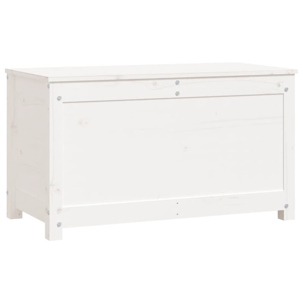Coffre blanc 80x40x45,5 cm en bois de pin massif