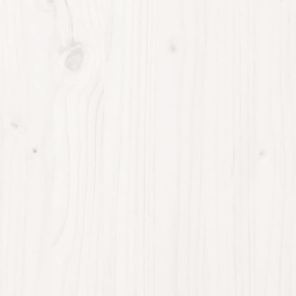 Coffre blanc 80x40x45,5 cm en bois de pin massif
