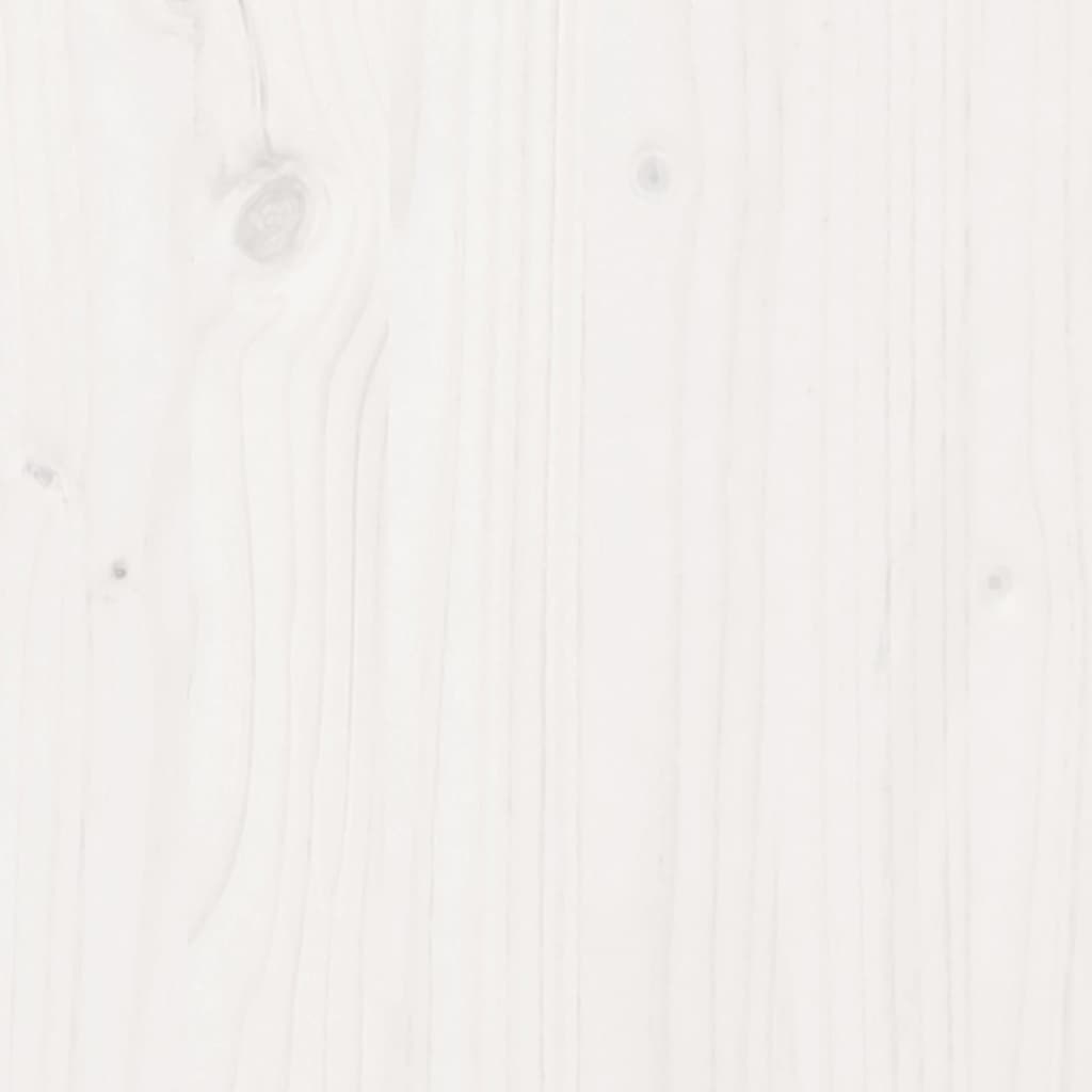 Coffre blanc 80x40x45,5 cm en bois de pin massif
