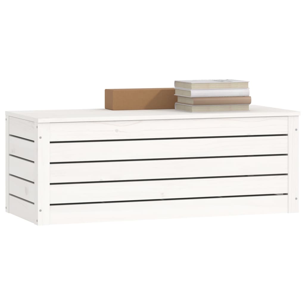 Chest white 89x36.5x33 cm solid pine wood