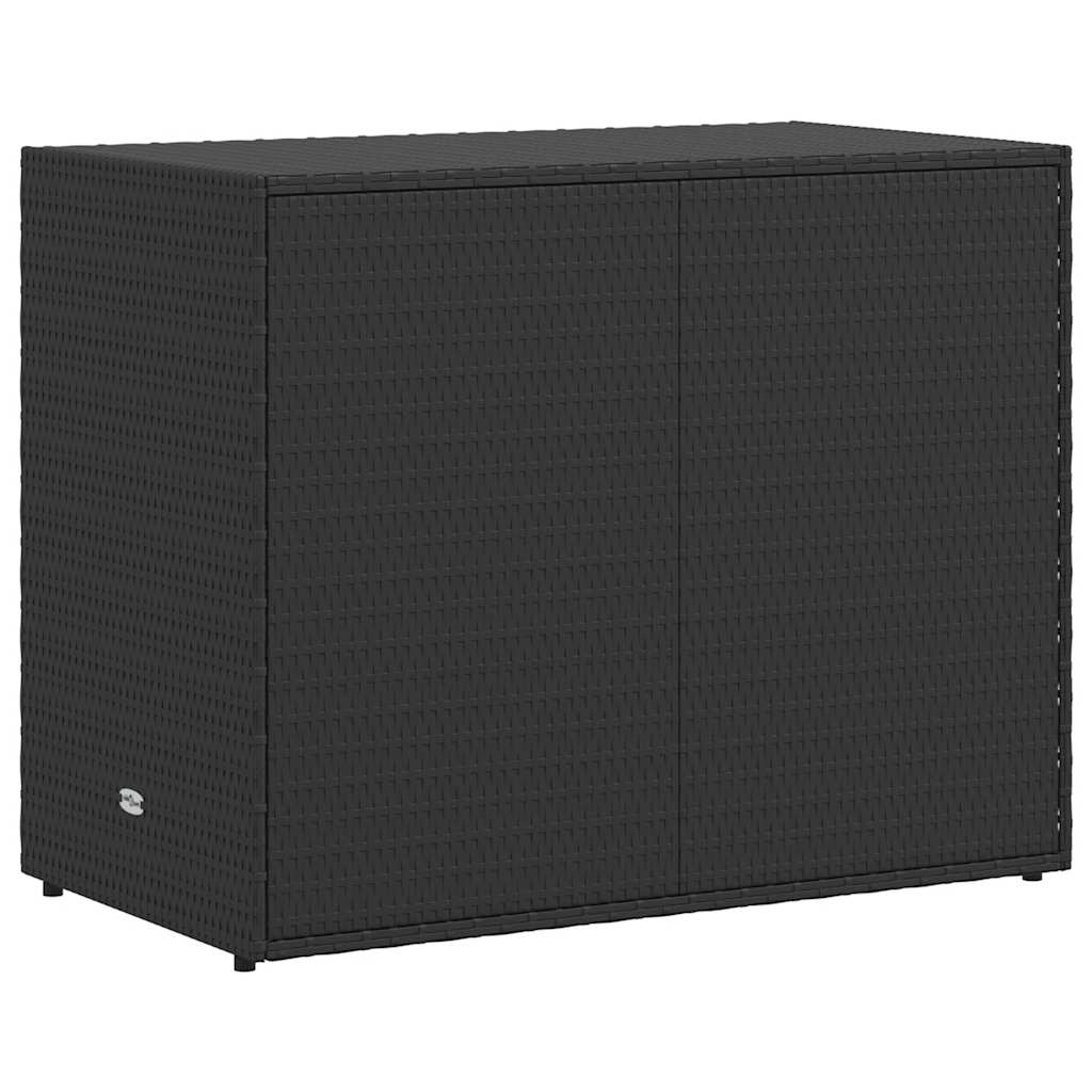 Gartenschrank Schwarz 100x55,5x80 cm Poly Rattan