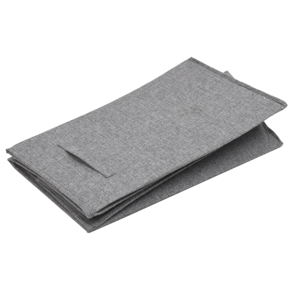 Foldable laundry basket gray 51x34.5x59 cm imitation linen fabric
