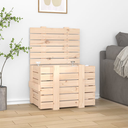 Coffre 58x40,5x42 cm en bois de pin massif