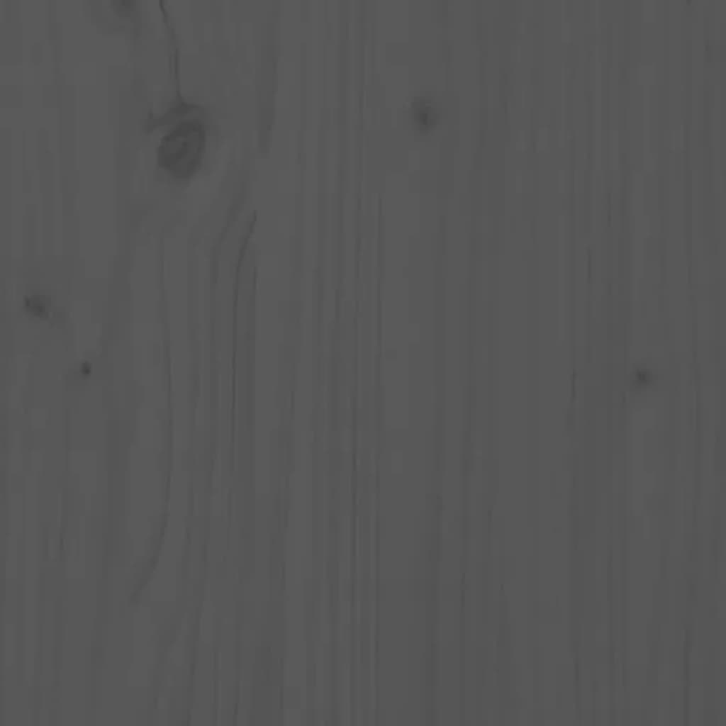 Coffre gris 58x40,5x42 cm en bois de pin massif
