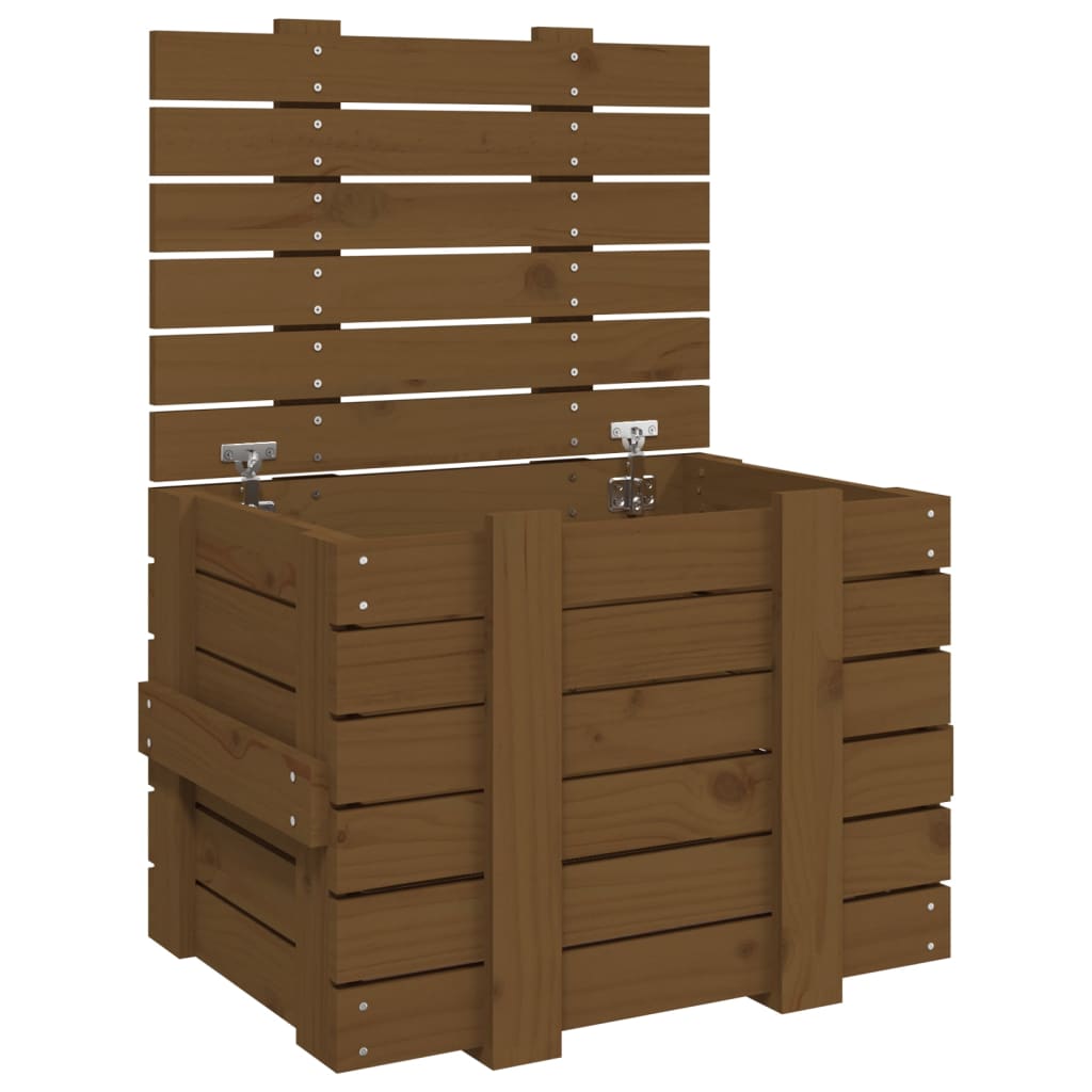 Chest honey brown 58x40.5x42 cm solid pine wood