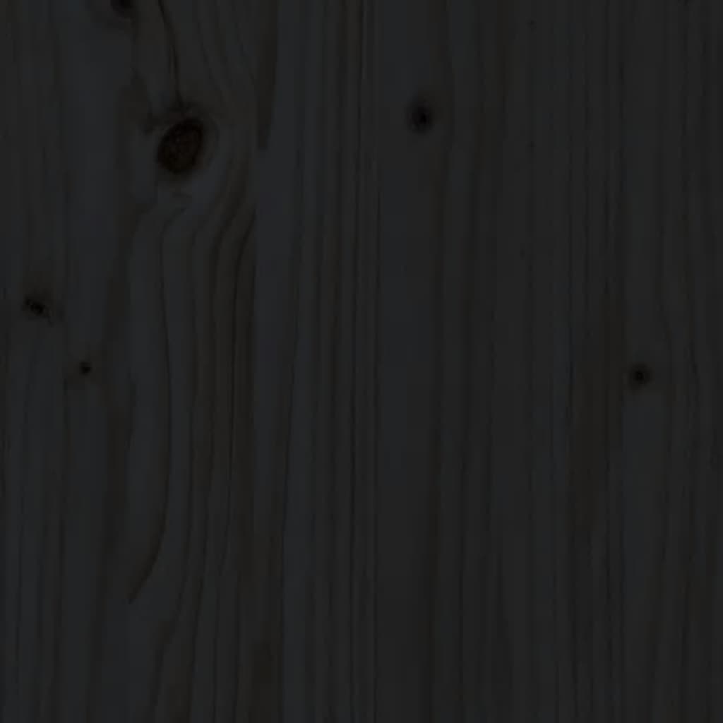Chest black 58x40.5x42 cm solid pine wood
