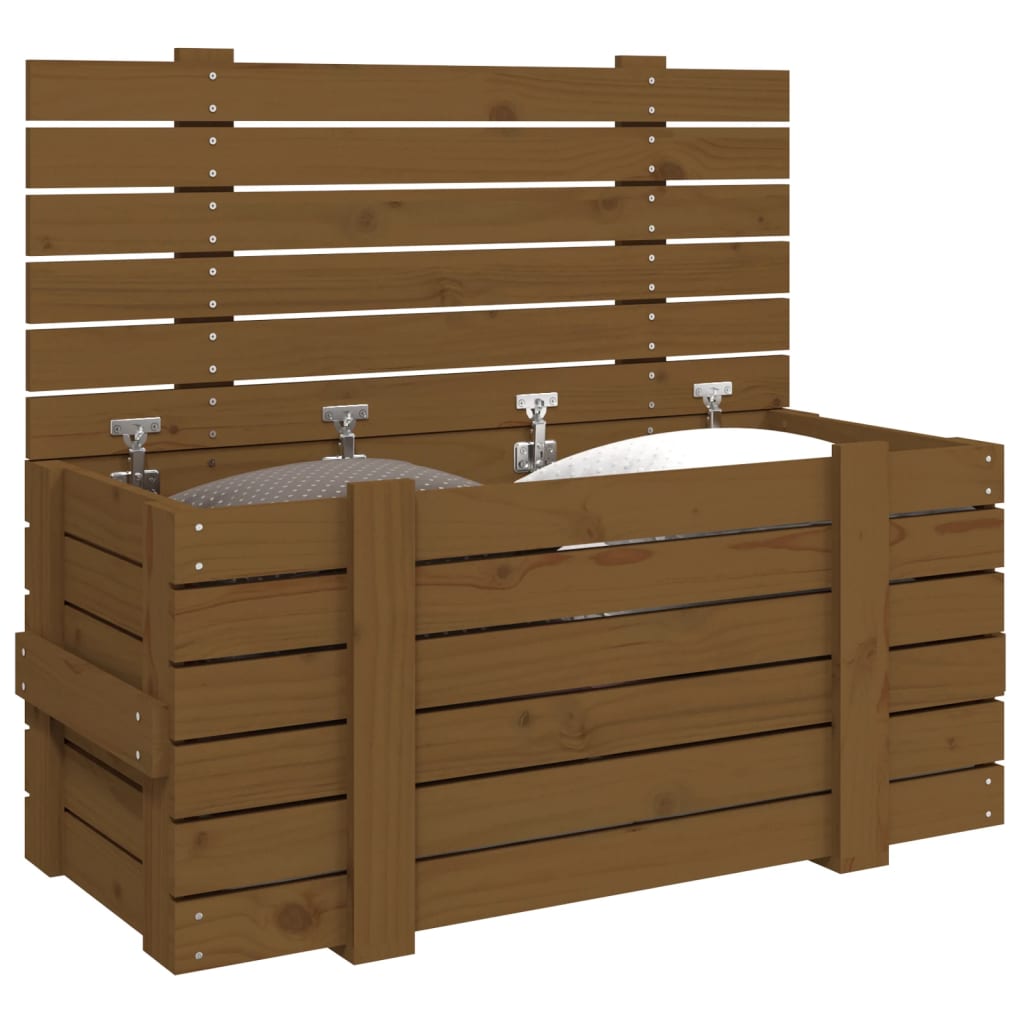 Chest honey brown 91x40.5x42 cm solid pine wood