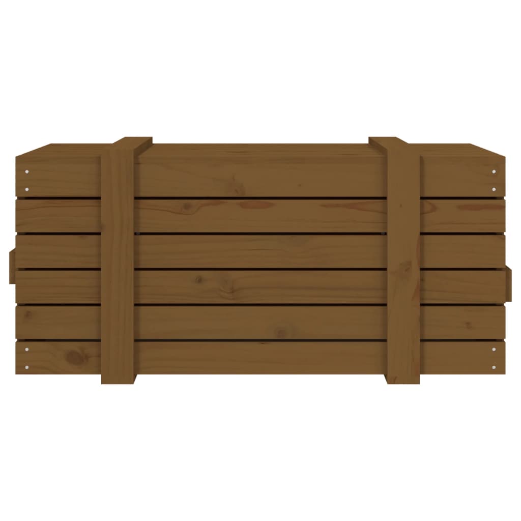 Chest honey brown 91x40.5x42 cm solid pine wood