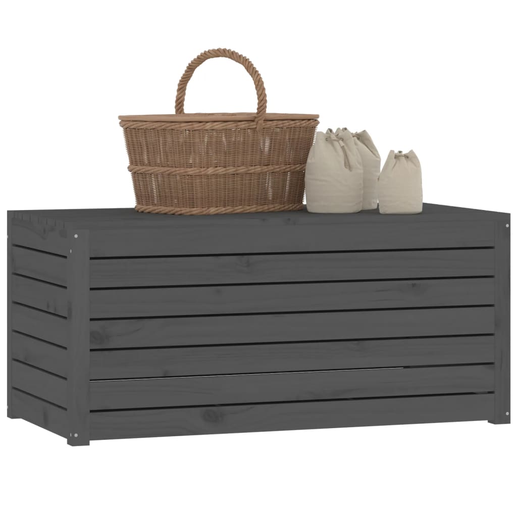 Garden box gray 101x50.5x46.5 cm solid pine wood