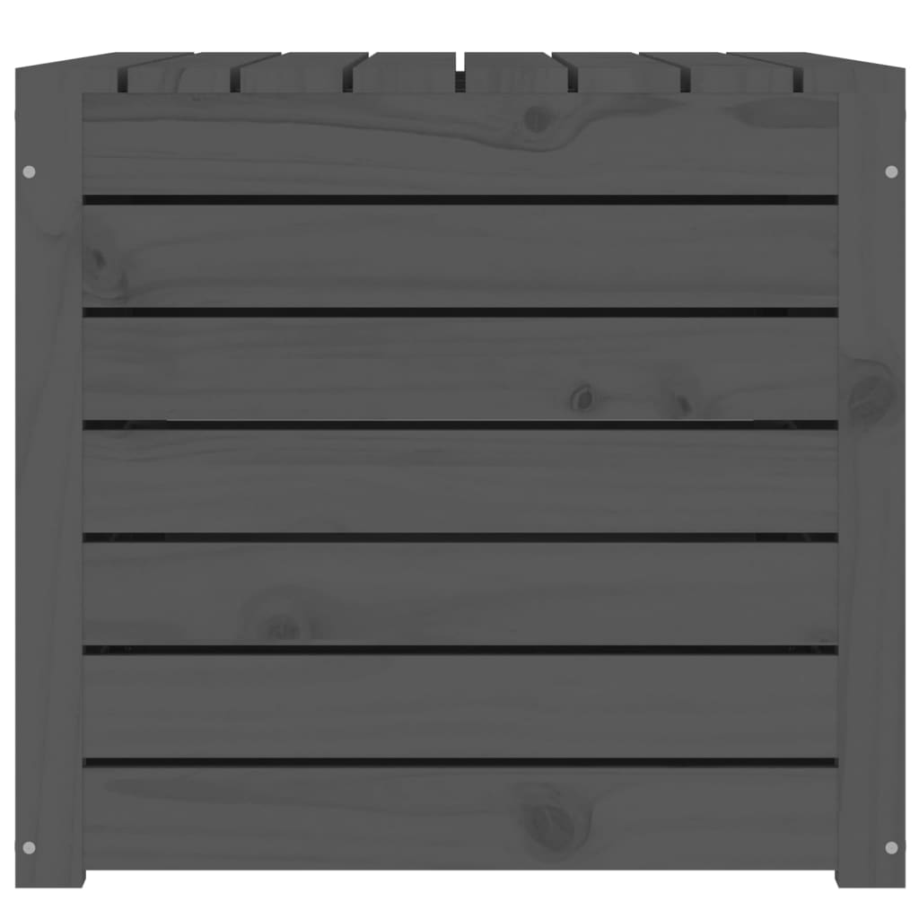 Garden box gray 101x50.5x46.5 cm solid pine wood