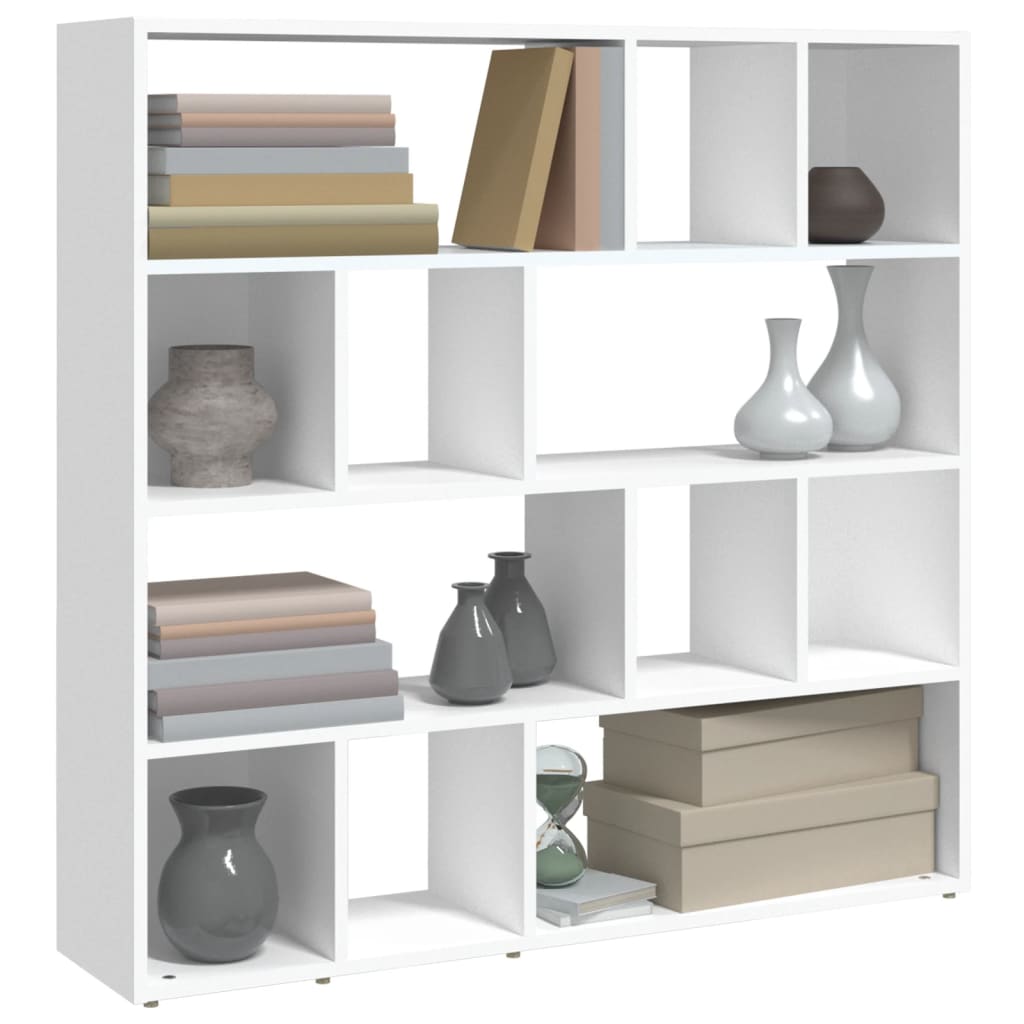Bibliothèque/séparateur de pièce blanc 105x24x102 cm