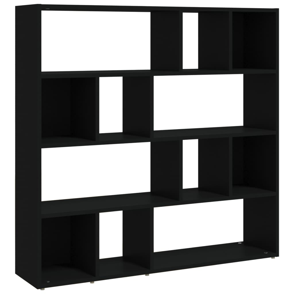 Bibliothèque/séparateur de pièce noir 105x24x102 cm
