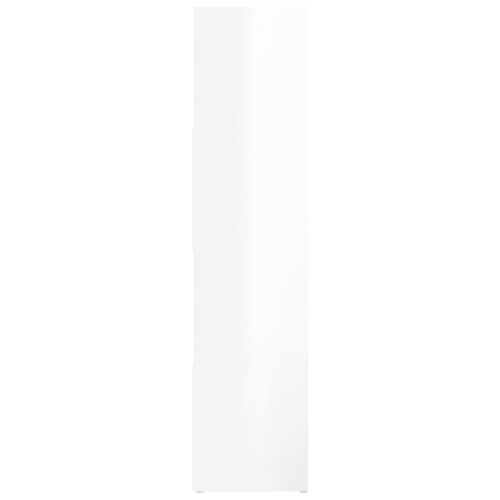Bibliothèque/séparateur de pièce blanc brillant 105x24x102 cm