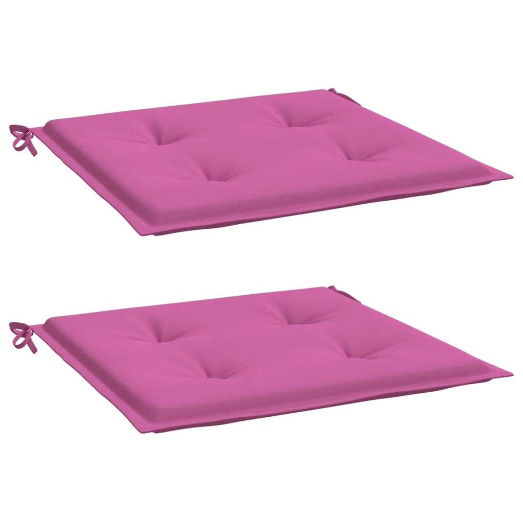 Garden chair cushions 2 pieces pink 40x40x3 cm fabric