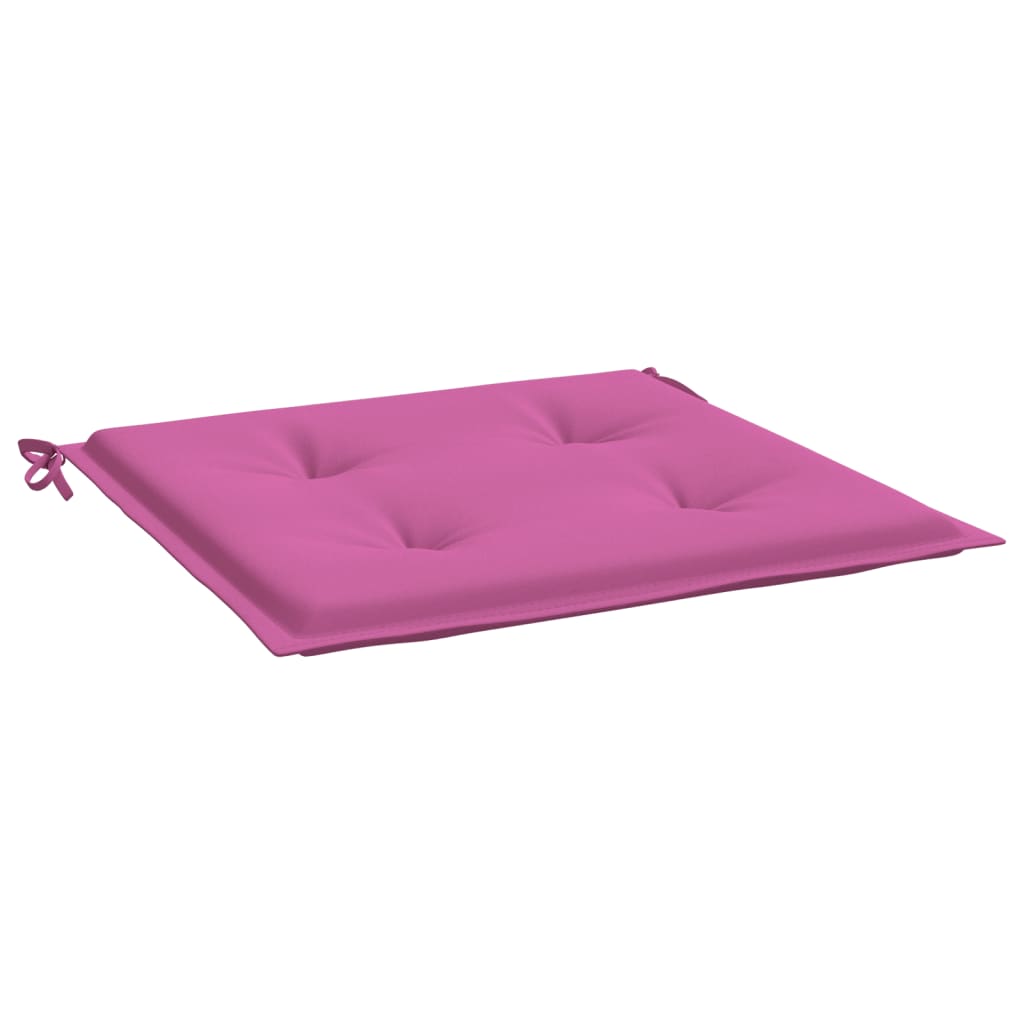 Garden chair cushions 2 pieces pink 40x40x3 cm fabric