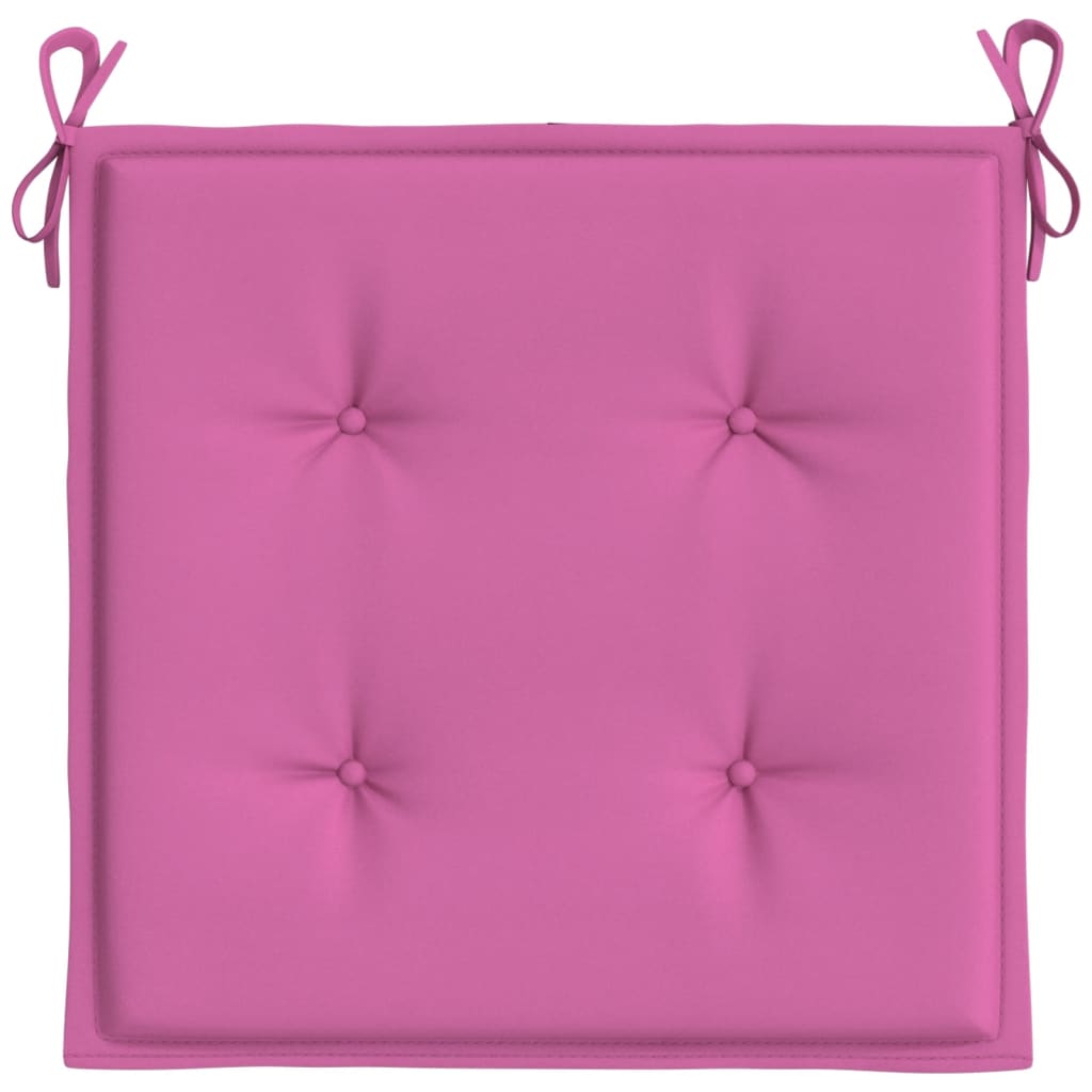 Garden chair cushions 2 pieces pink 40x40x3 cm fabric