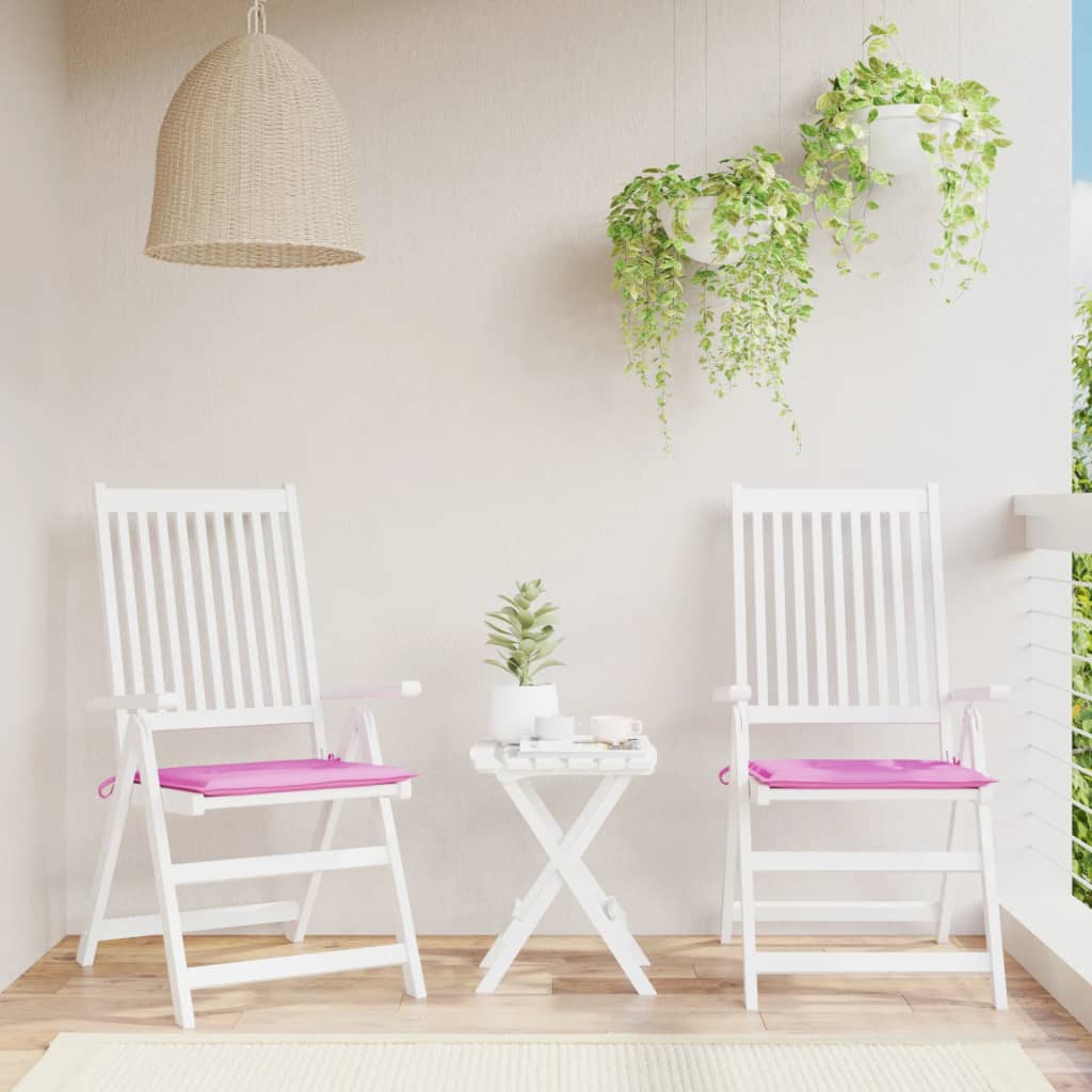 Garden chair cushions 2 pieces pink 40x40x3 cm fabric