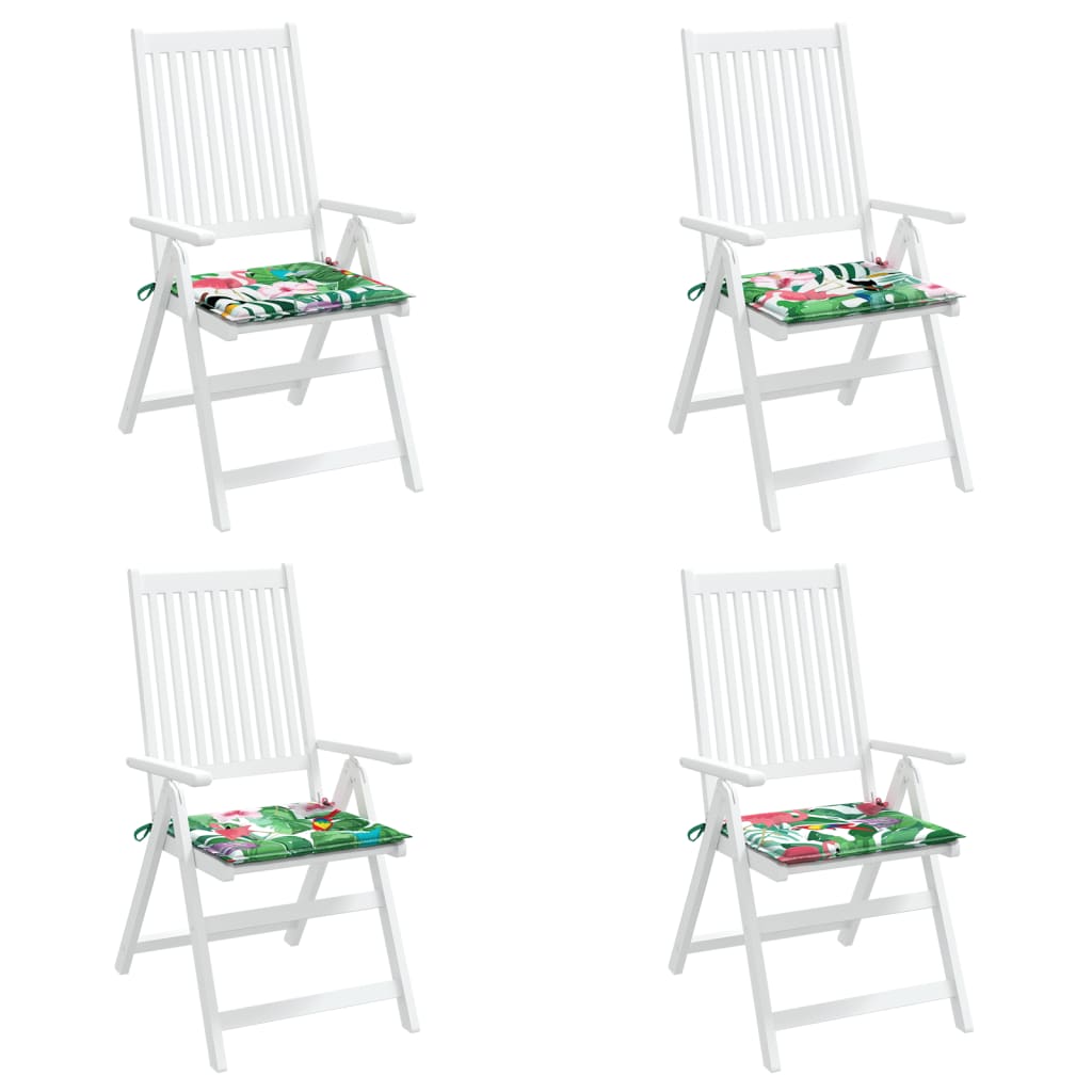 Gartenstuhl-Kissen 4 Stk. Mehrfarbig 50x50x4 cm Stoff