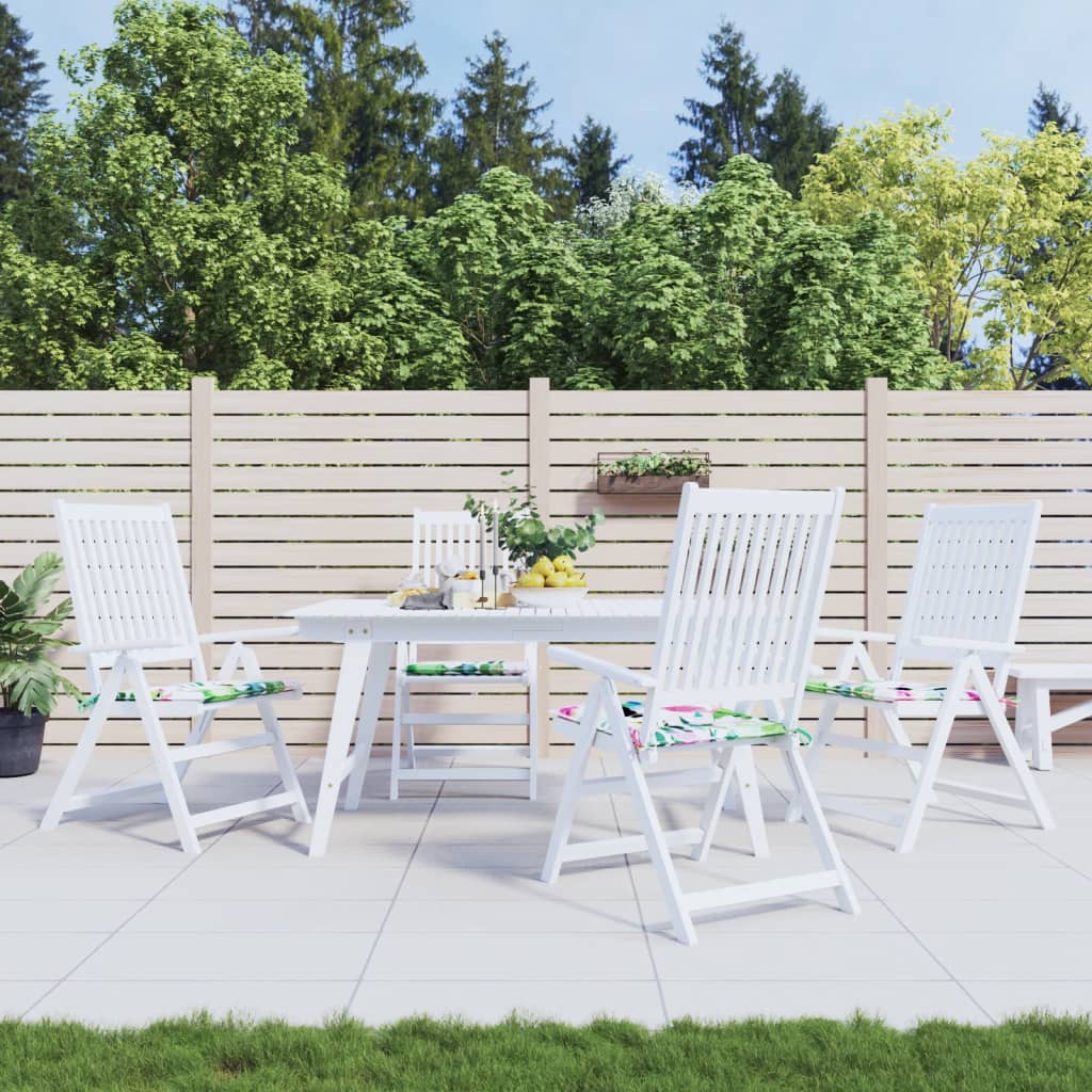 Gartenstuhl-Kissen 4 Stk. Mehrfarbig 50x50x4 cm Stoff