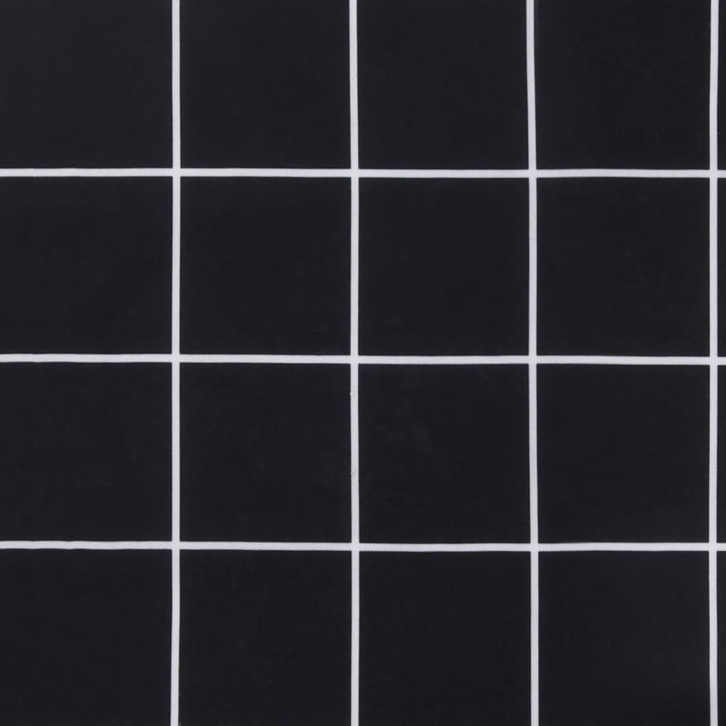 Coussins de chaise 6 pcs Tissu à carreaux noir 40x40x7 cm