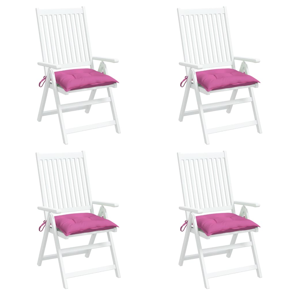 Coussins de chaise 4 pcs Tissu Oxford rose 50x50x7 cm